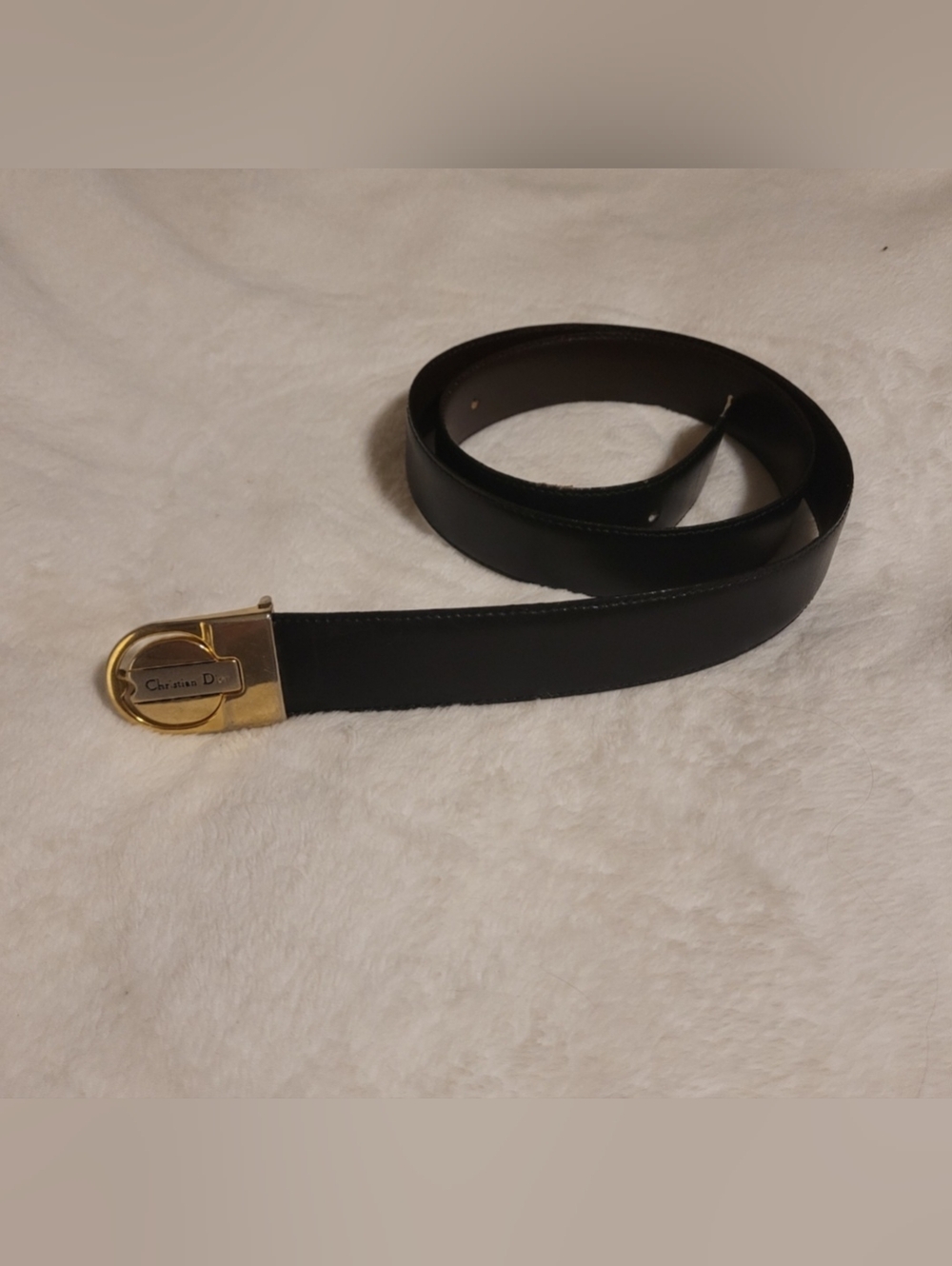Vintage Christian Dior Reversible Belt - Size 38 - Rare Two-Tone